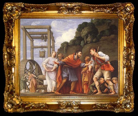 framed  SARACENI, Carlo Moses defending the Daughters of Jethro, ta009-2